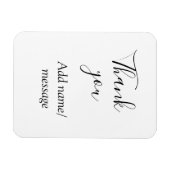Thank you add name message simple stylish calligra magnet (Horizontal)