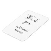 Thank you add name message simple stylish calligra magnet (Linke Seite)