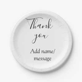 Thank you add name message simple stylish calligra pappteller