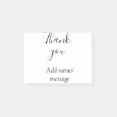 Thank you add name message simple stylish calligra post-it klebezettel (Vorderseite)
