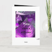 THANK YOU Admin Professionals Day PURPLE LEAVES Dankeskarte (Rückseite)