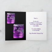 THANK YOU Admin Professionals Day PURPLE LEAVES Dankeskarte (Innenseite)