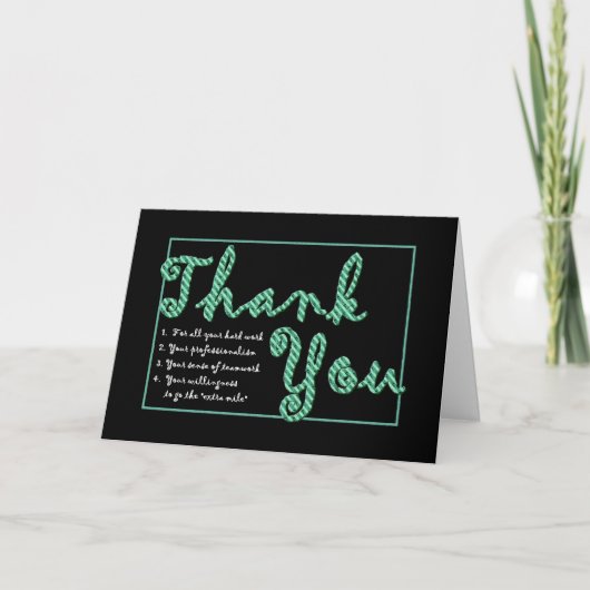 THANK YOU Administrative Professionals Day GREEN Dankeskarte (Vorderseite)