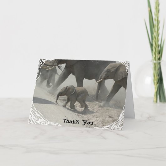 Thank You - African Elephant Dankeskarte (Vorderseite)