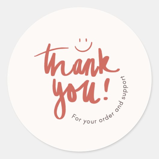 ' Thank you 'appreciation sticker (Vorderseite)