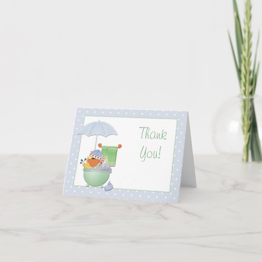 Thank You Baby Shower Duck Dankeskarte (Vorderseite)