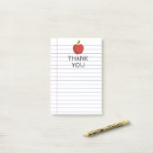 Thank You Back to School Teacher Apple Class Post-it Klebezettel (Auf Schreibtisch)