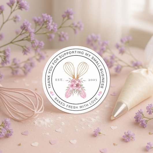 Thank You Bakery Product Business Labels Runder Aufkleber