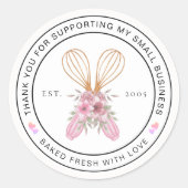 Thank You Bakery Product Business Labels Runder Aufkleber (Vorderseite)