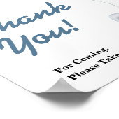 Thank You Balloon Elephant Baby Shower SIGN Poster (Ecke)