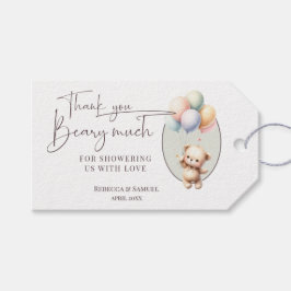 Thank You Beary Much, Bearly Wait Baby Shower Geschenkanhänger