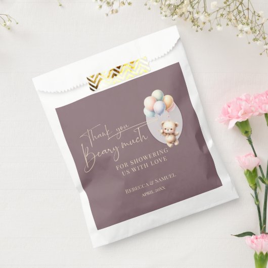 Thank You Beary Much, Bearly Wait Baby Shower Geschenktütchen (Versiegelt)