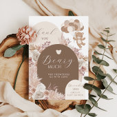 Thank You Beary Much Neutral Teddy Bear Boho Dankeskarte
