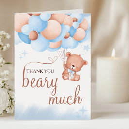 Thank You Beary Much Teddy Bear Baby Shower Dankeskarte