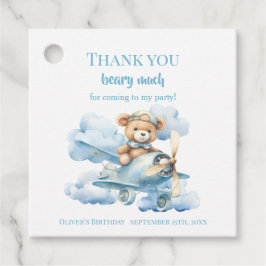 Thank You Beary Much Watercolor Teddy Bear Geschenkanhänger