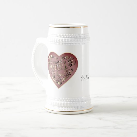 "Thank You " Bierglas (Vorderseite Links)