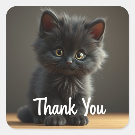 Thank you Black Cat Stickers (Vorderseite)
