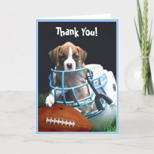 Thank You Boxer puppy greeting card Dankeskarte