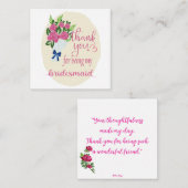 Thank you Bridesmaid Mitteilungskarte (Vorne/Hinten)