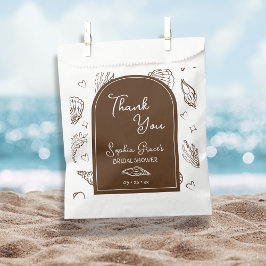 Thank You Brown Seashells Doodles  Geschenktütchen