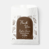 Thank You Brown Seashells Doodles  Geschenktütchen (Vorderseite)