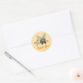Thank You Bumble Bee Runder Aufkleber (Umschlag)