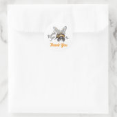 Thank You Bumble Bee Runder Aufkleber (Tasche)