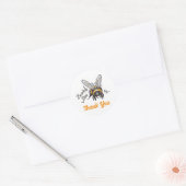Thank You Bumble Bee Runder Aufkleber (Umschlag)