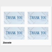 Thank You Business Sticker Baby Blue & Royal Blue (Blatt)