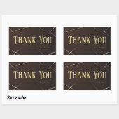 Thank You Business Sticker Brown & Gold (Blatt)