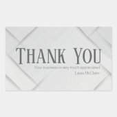 Thank You Business Sticker Silver Gray & Platinum (Vorderseite)