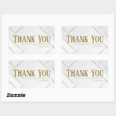 Thank You Business Sticker White & Gold (Blatt)