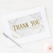Thank You Business Sticker White & Gold (Umschlag)