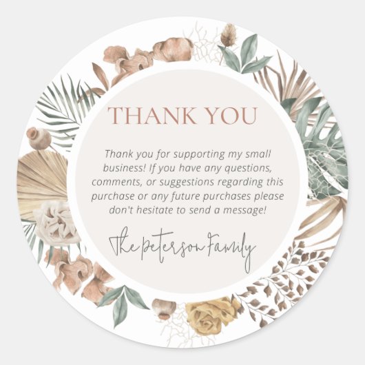 Thank You Business Stickers (Vorderseite)