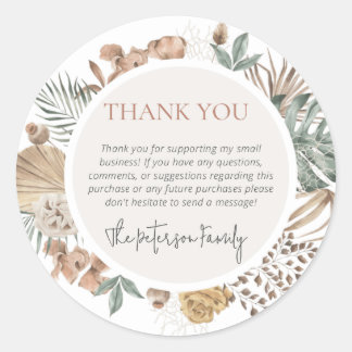 Thank You Business Stickers