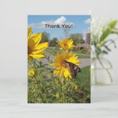 Thank You Butterfly Einladung (Stehend Vorderseite)