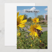 Thank You Butterfly Einladung (Vorne/Hinten)