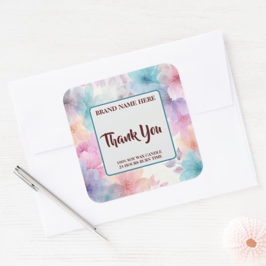 Thank You Candle Label – Elegant Gift Sticker (Umschlag)