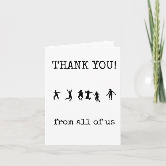 Thank you Card, Customers, From All of Us Karte (Vorderseite)