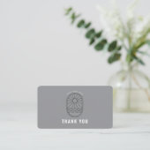 Thank You Card Discount Code Review Logo Business Visitenkarte (Stehend Vorderseite)