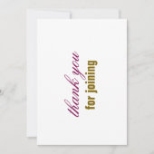 thank you card einladung (Vorderseite)