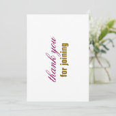 thank you card einladung (Stehend Vorderseite)