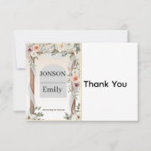 Thank You Card Elegant Wedding Dankeskarte (Vorderseite)