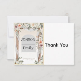  Thank You Card Elegant Wedding Dankeskarte