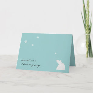 Thank You Card for Dad: Polar Bear Dankeskarte