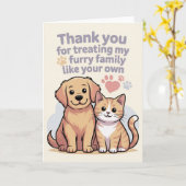 Thank You Card for Pet Sitter or Veterinarian Karte (Gelbe Blume)