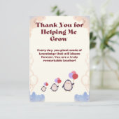 Thank you card for teachers. dankeskarte (Stehend Vorderseite)