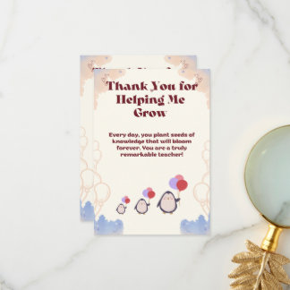 Thank you card for teachers. dankeskarte