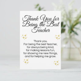 Thank you card for teachers dankeskarte