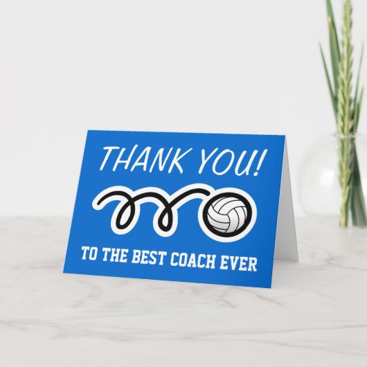 Thank you card for volleyball coach | Customizable Dankeskarte (Vorderseite)